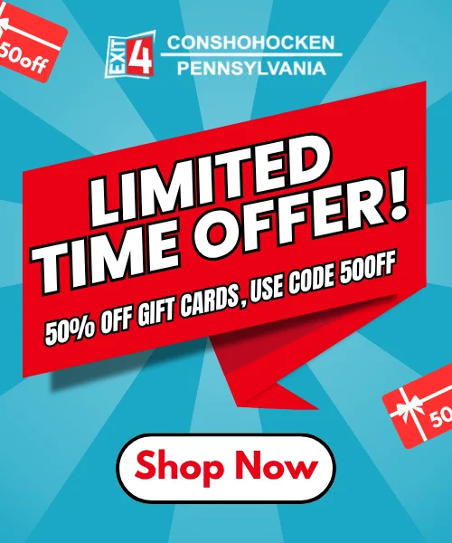 Conshohocken 50 Off Gift Cards